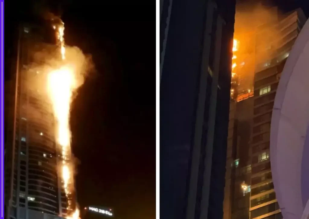 Massive Fire Engulfs 67-Storey Dubai Tower, Over 3,800 People Evacuated Safely 1 Massive Fire Engulfs 67-Storey Dubai Tower, Over 3,800 People Evacuated Safely